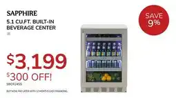 Goemans Appliances SAPPHIRE 5.1 CU. FT. BUILT-IN BEVERAGE CENTER offer