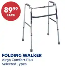 Wellwise by Shoppers Airgo Comfort-Plus FOLDING WALKER offer