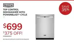 Goemans Appliances MAYTAG TOP CONTROL DISHWASHER WITH POWERBLAST CYCLE offer