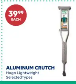 Wellwise by Shoppers Hugo Lightweight ALUMINUM CRUTCH offer