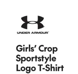 Sport Chek UNDER ARMOR GIRLS' CROP SPORTSTYLE LOGO T-SHIRT offer