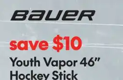 Sport Chek BAUER YOUTH VAPOR 46 HOCKEY STICK offer