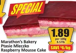 Starsky Marathon's Bakery Ptasie Mleczko Raspberry Mousse Cake offer