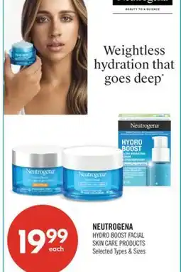 Shoppers Drug Mart NEUTROGENA HYDRO BOOST FACIAL SKIN CARE PRODUCTS offer