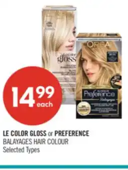 Shoppers Drug Mart LE COLOR GLOSS or PREFERENCE BALAYAGES HAIR COLOUR offer