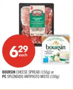 Shoppers Drug Mart BOURSIN CHEESE SPREAD (150g) or PC SPLENDIDO ANTIPASTO MISTO (100g) offer