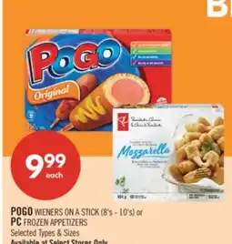 Shoppers Drug Mart POGO WIENERS ON A STICK (8's - 10's) or PC FROZEN APPETIZERS offer