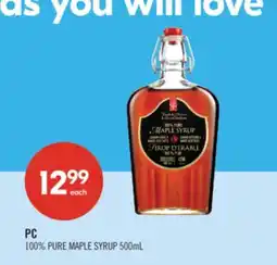 Shoppers Drug Mart PC 100% PURE MAPLE SYRUP offer
