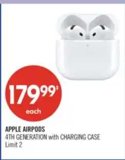 Shoppers Drug Mart APPLE AIRPODS 4TH GENERATION with CHARGING CASE offer