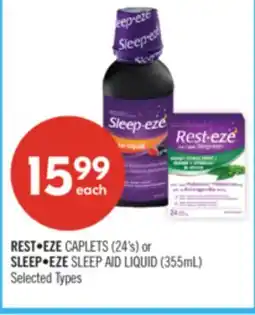 Shoppers Drug Mart REST•EZE CAPLETS (24's) or SLEEP•EZE SLEEP AID LIQUID (355mL) offer