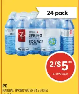 Shoppers Drug Mart PC NATURAL SPRING WATER offer