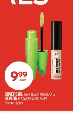 Shoppers Drug Mart COVERGIRL LASH BLAST MASCARA or REVLON FLEXWEAR CONCEALER offer