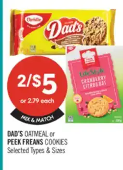 Shoppers Drug Mart DAD'S OATMEAL or PEEK FREANS COOKIES offer