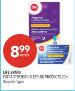 Shoppers Drug Mart LIFE BRAND EXTRA STRENGTH SLEEP AID PRODUCTS 20's offer