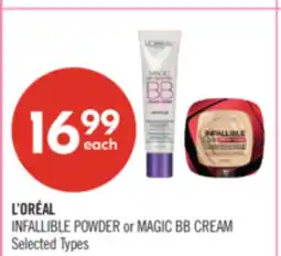 Shoppers Drug Mart L'ORÉAL INFALLIBLE POWDER or MAGIC BB CREAM offer