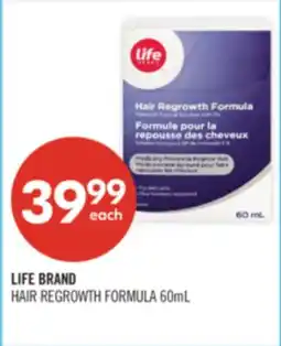 Shoppers Drug Mart LIFE BRAND HAIR REGROWTH FORMULA offer