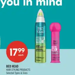 Shoppers Drug Mart BED HEAD HAIR STYLING PRODUCTS offer