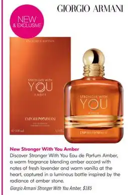 Shoppers Drug Mart Giorgio Armani Stronger with You Amber offer