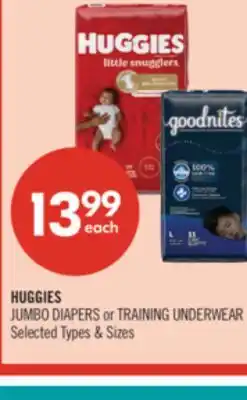 Shoppers Drug Mart HUGGIES JUMBO DIAPERS or TRAINING UNDERWEAR offer
