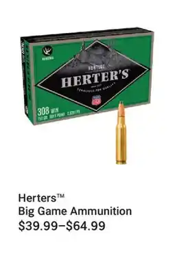 Cabela's Herters Big Game Ammunition offer