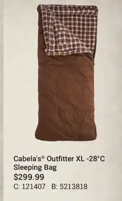 Cabela's Cabela's Outfitter XL -28°C Sleeping Bag offer