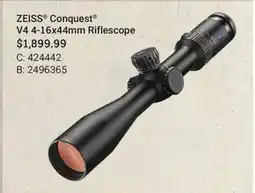 Cabela's ZEISS Conquest V4 4-16x44mm Riflescope offer