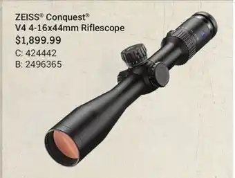 Cabela's ZEISS Conquest V4 4-16x44mm Riflescope offer