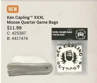 Cabela's Ken Capling XXXL Moose Quarter Game Bags offer