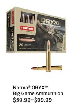 Cabela's Norma ORYX Big Game Ammunition offer