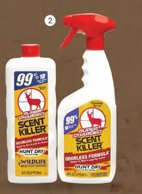 Cabela's Wildlife Research Center Super Charged Scent Killer Spray-24/24 Combo offer