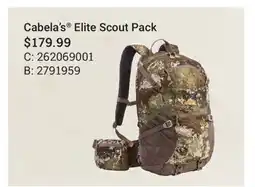 Cabela's Cabela's Elite Scout Pack offer
