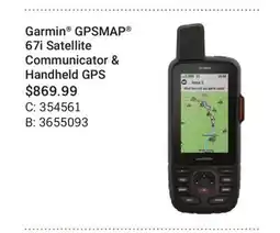 Cabela's Garmin GPSMAP 67i Satellite Communicator & Handheld GPS offer