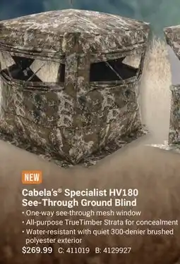 Cabela's Cabela's Specialist HV180 See-Through Ground Blind offer