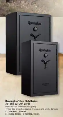 Cabela's Remington Gun Club Series 36- and 52-Gun Safes offer