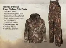 Cabela's RedHead Men's Silent Stalker Elite Parka offer