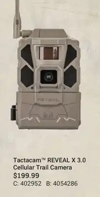 Cabela's Tactacam REVEAL X 3.0 Cellular Trail Camera offer
