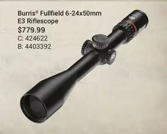 Cabela's Burris Fullfield 6-24x50mm E3 Riflescope offer