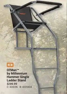 Cabela's Ol' Man by Millennium Hammer Single Ladder Stand offer