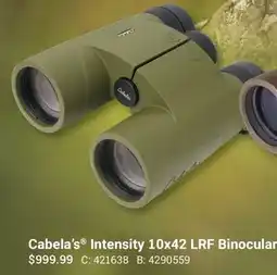 Cabela's Cabela's Intensity 10x42 LRF Binoculars offer