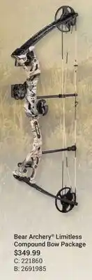 Cabela's Bear Archery Limitless Compound Bow Package offer