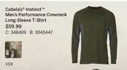 Cabela's Cabela's Instinct Men's Performance Crewneck Long-Sleeve T-Shirt offer