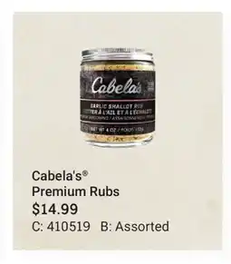 Cabela's Cabela's Premium Rubs offer
