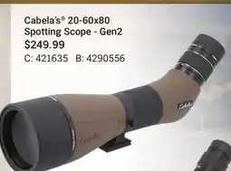 Cabela's Cabela's 20-60x80 Spotting Scope-Gen2 offer