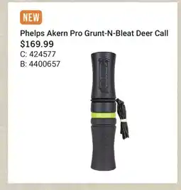 Cabela's Phelps Akern Pro Grunt-N-Bleat Deer Call offer