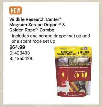 Cabela's Wildlife Research Center Magnum Scrape-Dripper & Golden Rope Combo offer