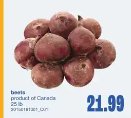 Wholesale Club BEETS, 25 LB offer