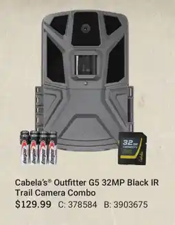 Cabela's Cabela's Outfitter G5 32MP Black IR Trail Camera Combo offer