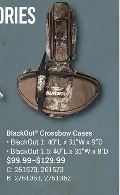 Cabela's BlackOut Crossbow Cases offer