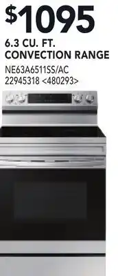 RONA SAMSUNG 6.3 CU. FT. CONVECTION RANGE offer