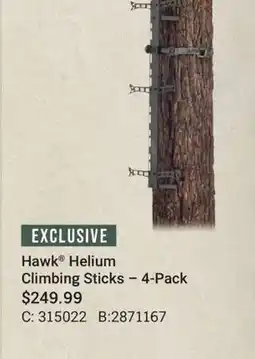 Cabela's Hawk Helium Climbing Sticks – 4-Pack offer